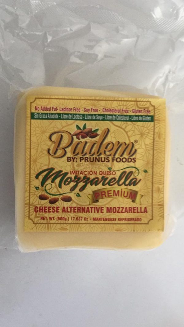 QUESO VEGANO DE ALMENDRAS MOZARELLA  500 GR BADEM
